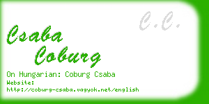 csaba coburg business card